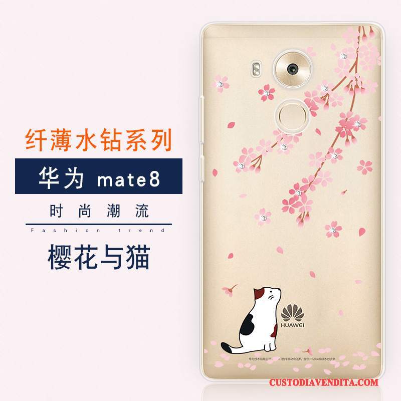 Custodia Huawei Mate 8 Silicone Lusso Morbido, Cover Huawei Mate 8 Protezione Telefono Nuovo