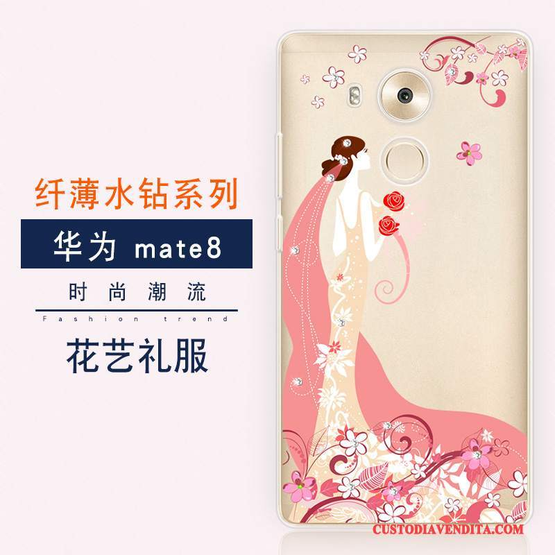 Custodia Huawei Mate 8 Silicone Lusso Morbido, Cover Huawei Mate 8 Protezione Telefono Nuovo