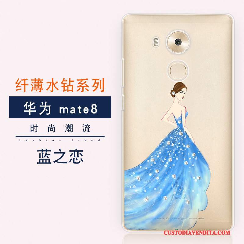 Custodia Huawei Mate 8 Silicone Lusso Morbido, Cover Huawei Mate 8 Protezione Telefono Nuovo