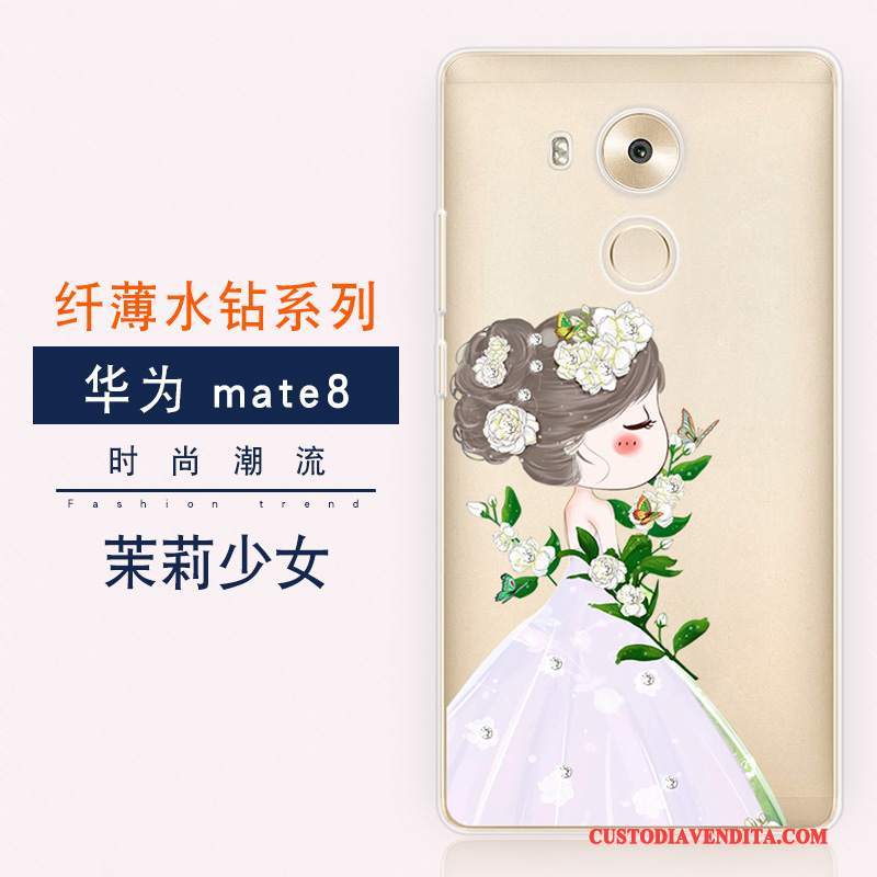 Custodia Huawei Mate 8 Silicone Lusso Morbido, Cover Huawei Mate 8 Protezione Telefono Nuovo