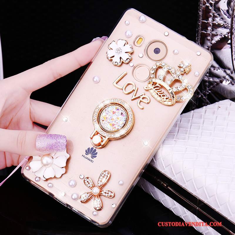 Custodia Huawei Mate 8 Silicone Tendenza Morbido, Cover Huawei Mate 8 Strass Anti-cadutatelefono