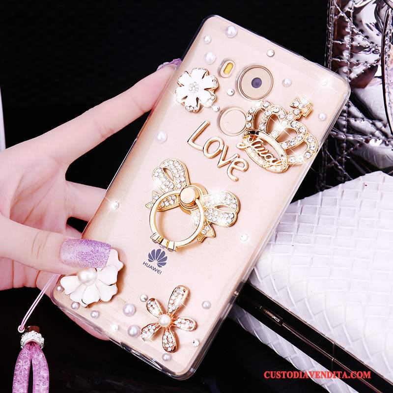 Custodia Huawei Mate 8 Silicone Tendenza Morbido, Cover Huawei Mate 8 Strass Anti-cadutatelefono