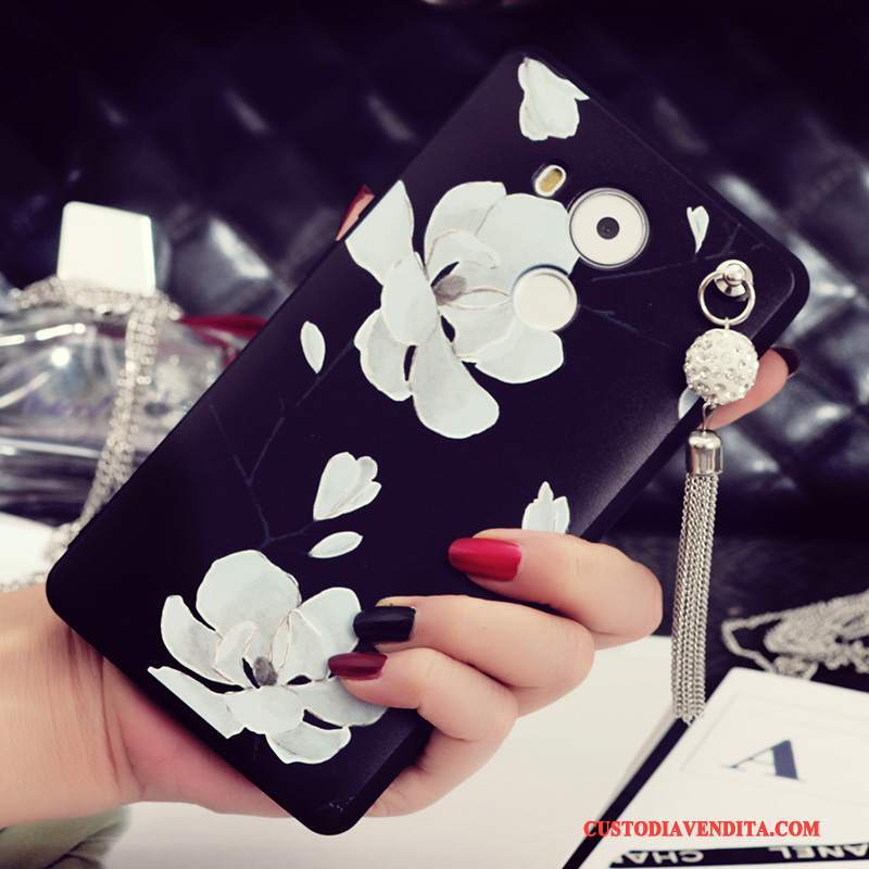 Custodia Huawei Mate 8 Strass Di Personalità Ornamenti Appesi, Cover Huawei Mate 8 Silicone Nero Morbido