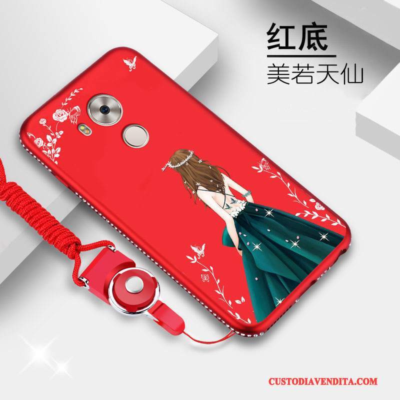 Custodia Huawei Mate 8 Strass Nuovo Rosso, Cover Huawei Mate 8 Protezione Anti-caduta Macchiati