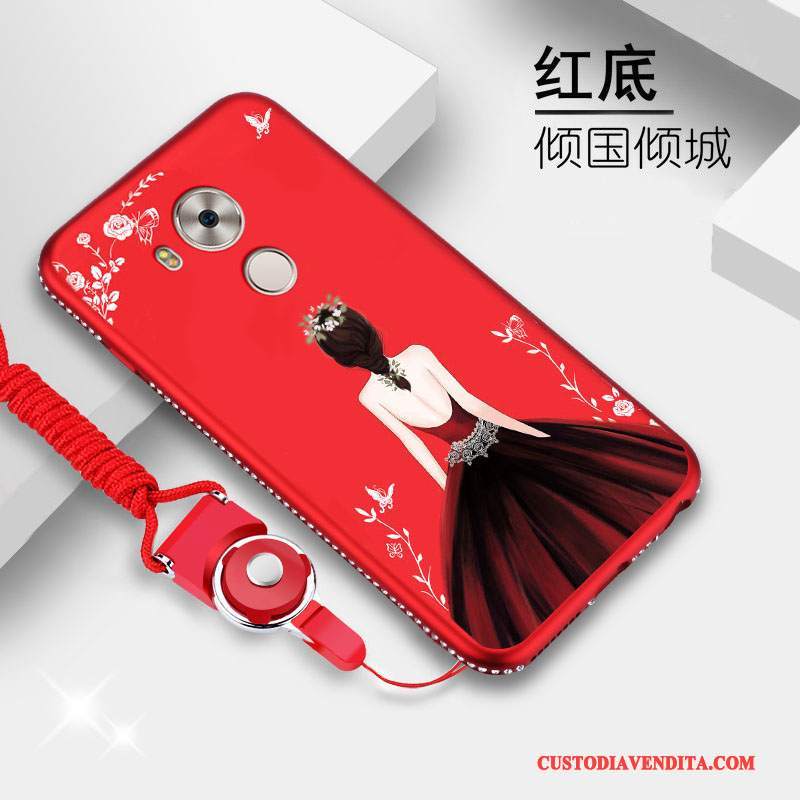 Custodia Huawei Mate 8 Strass Nuovo Rosso, Cover Huawei Mate 8 Protezione Anti-caduta Macchiati