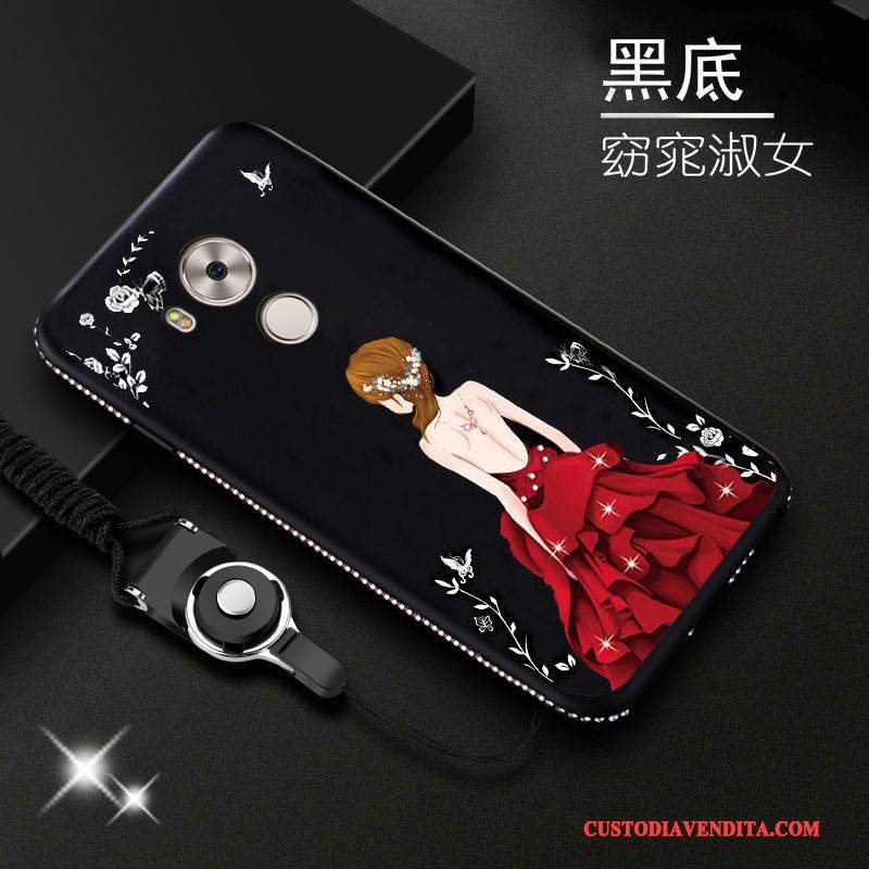 Custodia Huawei Mate 8 Strass Nuovo Rosso, Cover Huawei Mate 8 Protezione Anti-caduta Macchiati