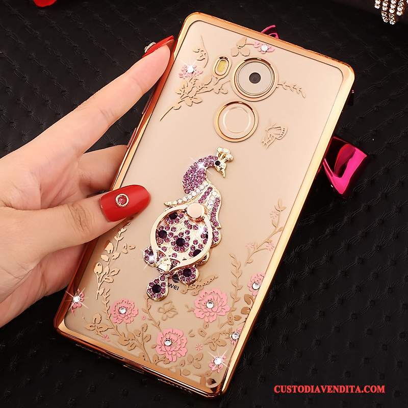 Custodia Huawei Mate 8 Strass Rosa Oro, Cover Huawei Mate 8 Protezione Con Strasstelefono