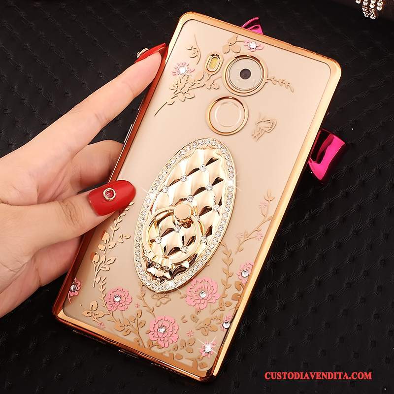 Custodia Huawei Mate 8 Strass Rosa Oro, Cover Huawei Mate 8 Protezione Con Strasstelefono