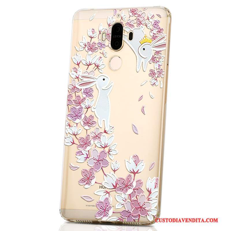 Custodia Huawei Mate 9 Cartone Animato Di Personalità Bello, Cover Huawei Mate 9 Creativo Morbido Porpora