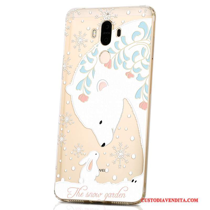 Custodia Huawei Mate 9 Cartone Animato Di Personalità Bello, Cover Huawei Mate 9 Creativo Morbido Porpora