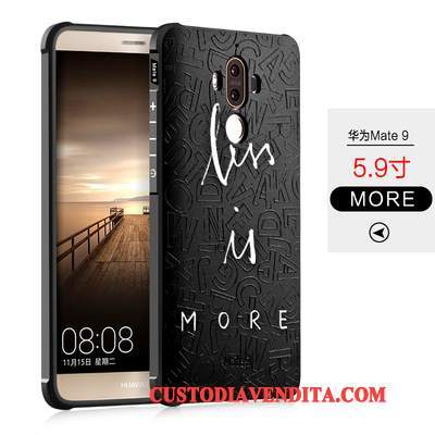 Custodia Huawei Mate 9 Cartone Animato Telefono Macchiati, Cover Huawei Mate 9 Protezione Nero Di Personalità