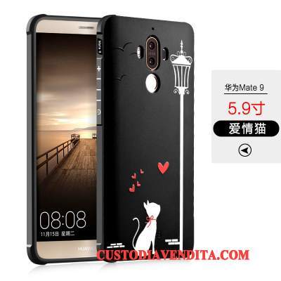 Custodia Huawei Mate 9 Cartone Animato Telefono Macchiati, Cover Huawei Mate 9 Protezione Nero Di Personalità