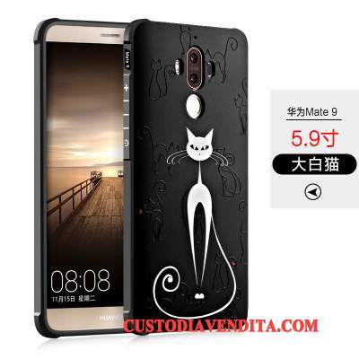 Custodia Huawei Mate 9 Cartone Animato Telefono Macchiati, Cover Huawei Mate 9 Protezione Nero Di Personalità