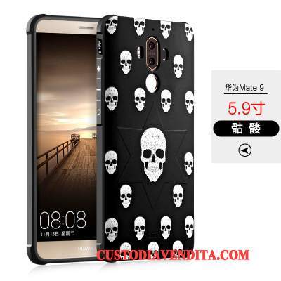 Custodia Huawei Mate 9 Cartone Animato Telefono Macchiati, Cover Huawei Mate 9 Protezione Nero Di Personalità