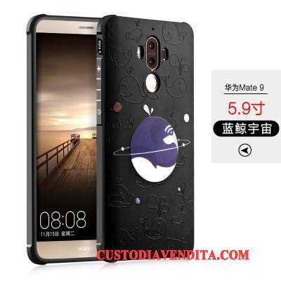 Custodia Huawei Mate 9 Cartone Animato Telefono Macchiati, Cover Huawei Mate 9 Protezione Nero Di Personalità