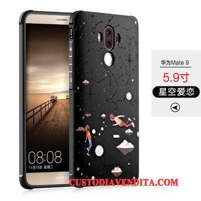 Custodia Huawei Mate 9 Cartone Animato Telefono Macchiati, Cover Huawei Mate 9 Protezione Nero Di Personalità