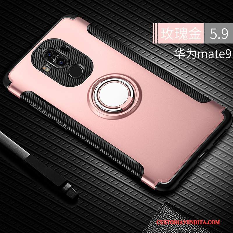 Custodia Huawei Mate 9 Creativo Anti-cadutatelefono, Cover Huawei Mate 9 Silicone Rosso Tutto Incluso