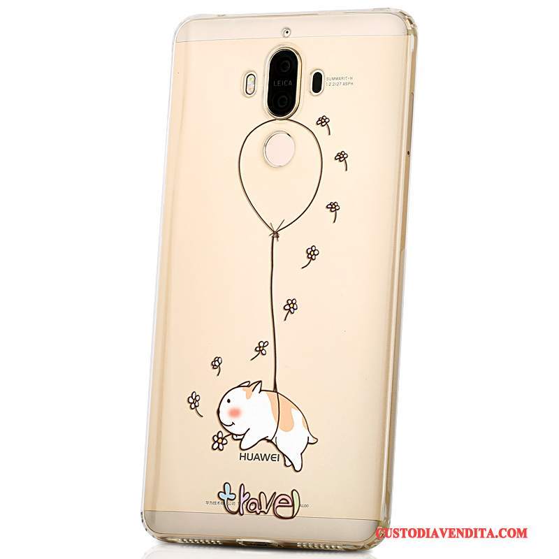 Custodia Huawei Mate 9 Creativo Morbido Bello, Cover Huawei Mate 9 Cartone Animato Di Personalità Giallo