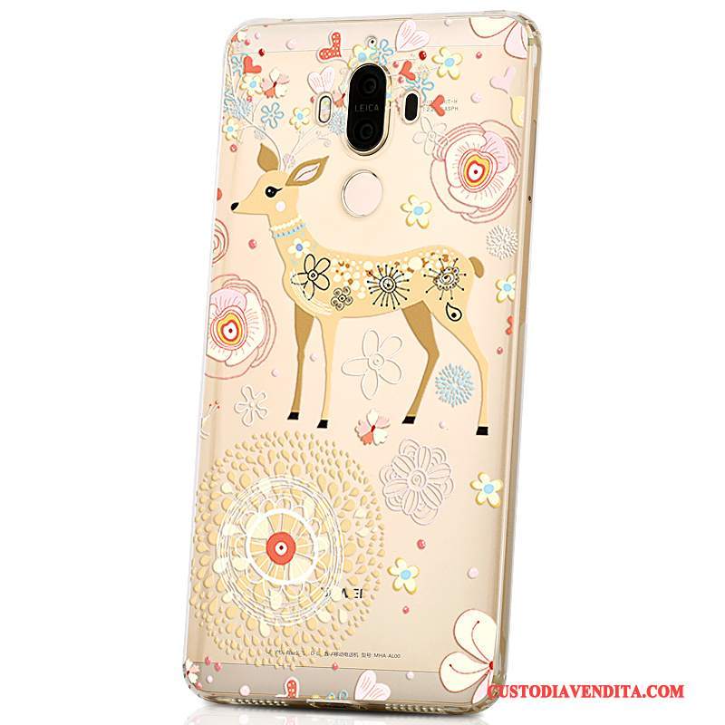 Custodia Huawei Mate 9 Creativo Morbido Bello, Cover Huawei Mate 9 Cartone Animato Di Personalità Giallo