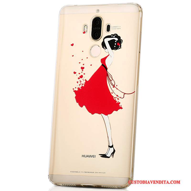 Custodia Huawei Mate 9 Creativo Morbido Bello, Cover Huawei Mate 9 Cartone Animato Di Personalità Giallo