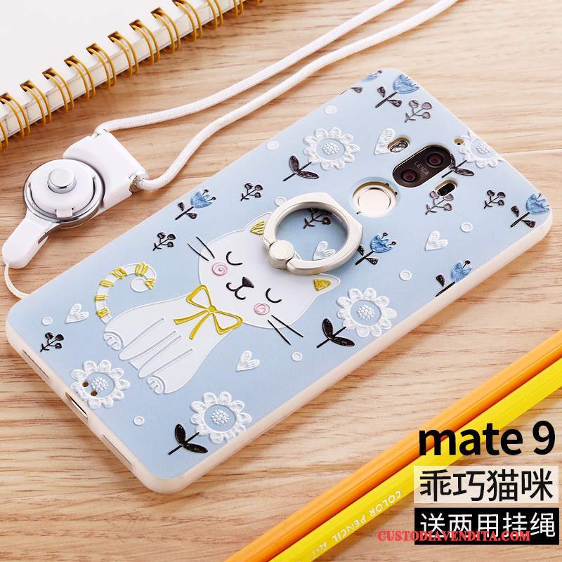 Custodia Huawei Mate 9 Creativo Telefono Blu, Cover Huawei Mate 9 Silicone Tutto Incluso Di Personalità