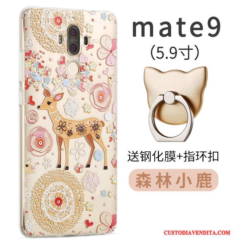 Custodia Huawei Mate 9 Creativo Tutto Incluso Porpora, Cover Huawei Mate 9 Silicone Anti-cadutatelefono