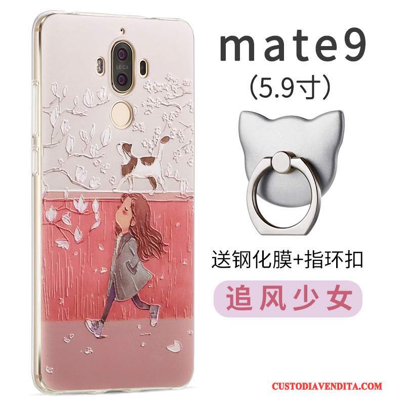 Custodia Huawei Mate 9 Creativo Tutto Incluso Porpora, Cover Huawei Mate 9 Silicone Anti-cadutatelefono