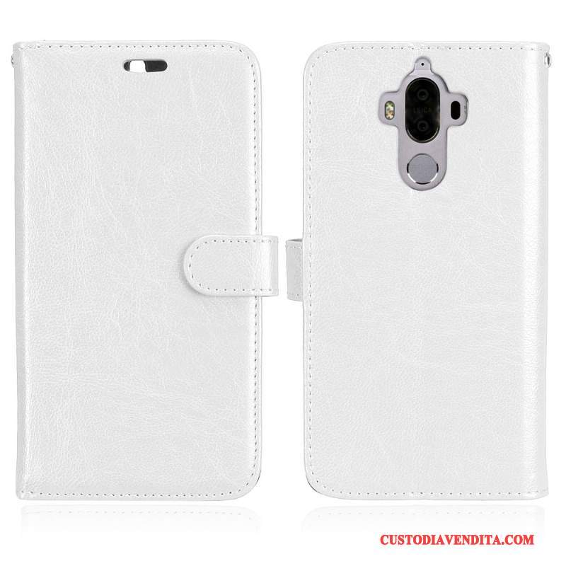 Custodia Huawei Mate 9 Folio Tutto Incluso Blu Chiaro, Cover Huawei Mate 9 Portafoglio Telefono Anti-caduta