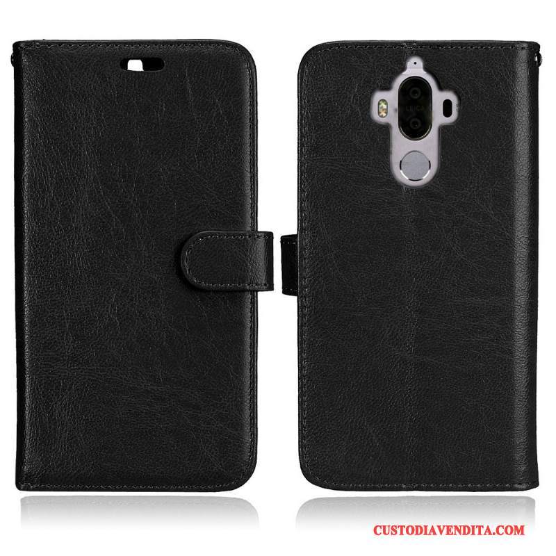 Custodia Huawei Mate 9 Folio Tutto Incluso Blu Chiaro, Cover Huawei Mate 9 Portafoglio Telefono Anti-caduta