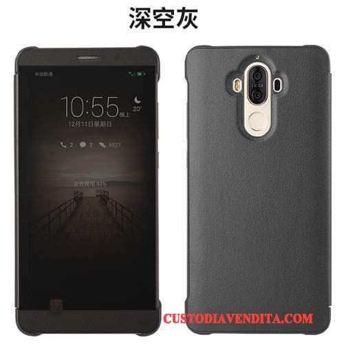 Custodia Huawei Mate 9 Pelle Telefono Oro, Cover Huawei Mate 9 Protezione Anti-caduta Tutto Incluso