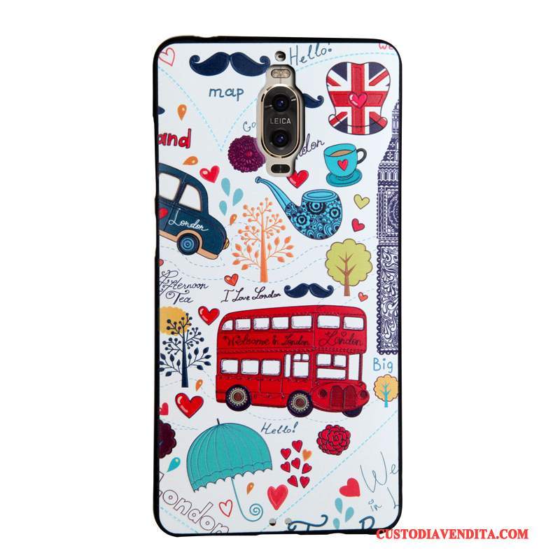 Custodia Huawei Mate 9 Pro Cartone Animato Nero Ornamenti Appesi, Cover Huawei Mate 9 Pro Protezione Telefono