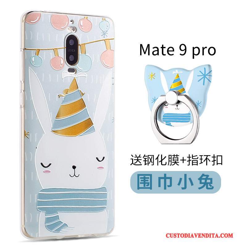 Custodia Huawei Mate 9 Pro Creativo Nuovo Morbido, Cover Huawei Mate 9 Pro Silicone Telefono Rosa