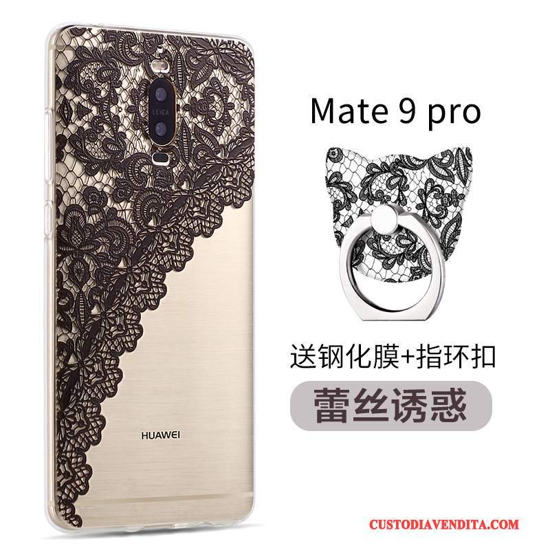 Custodia Huawei Mate 9 Pro Creativo Nuovo Morbido, Cover Huawei Mate 9 Pro Silicone Telefono Rosa