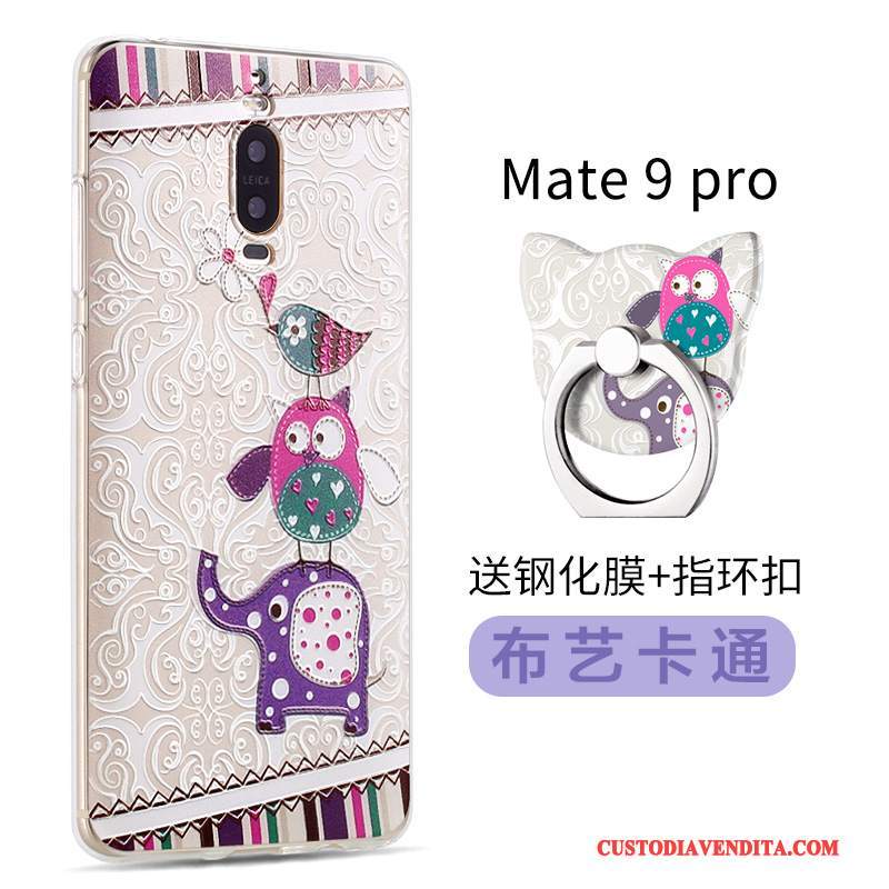 Custodia Huawei Mate 9 Pro Creativo Nuovo Morbido, Cover Huawei Mate 9 Pro Silicone Telefono Rosa