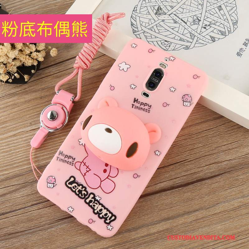 Custodia Huawei Mate 9 Pro Creativo Rosa Ornamenti Appesi, Cover Huawei Mate 9 Pro Silicone Telefono Morbido