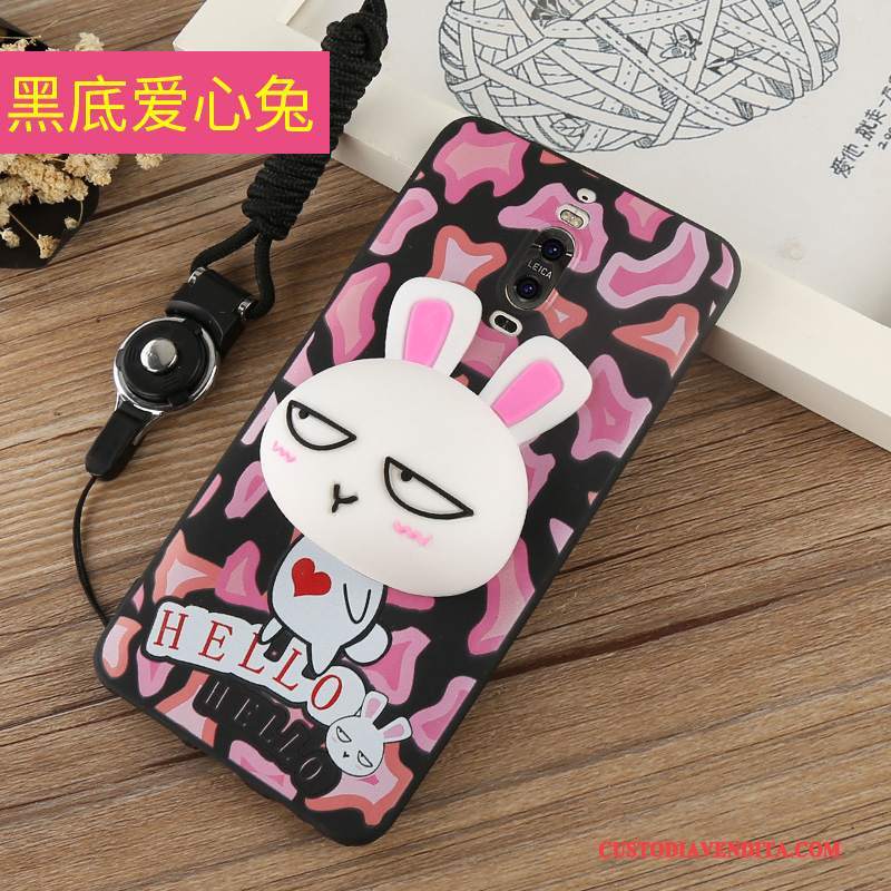 Custodia Huawei Mate 9 Pro Creativo Rosa Ornamenti Appesi, Cover Huawei Mate 9 Pro Silicone Telefono Morbido