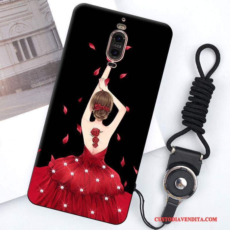 Custodia Huawei Mate 9 Pro Creativo Telefono Nero, Cover Huawei Mate 9 Pro Silicone Tendenza Anti-caduta