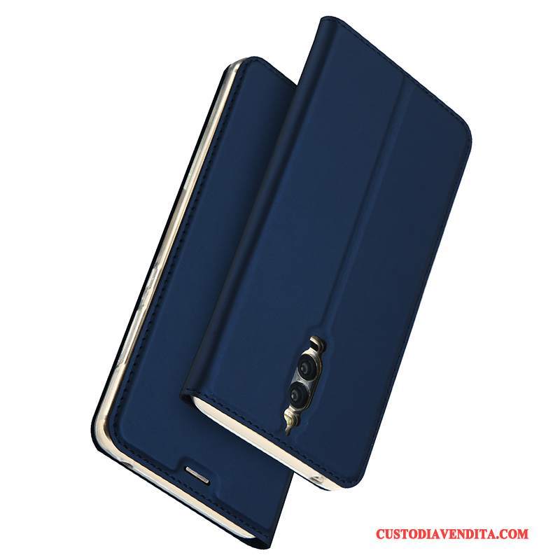 Custodia Huawei Mate 9 Pro Folio Oro Affari, Cover Huawei Mate 9 Pro Pelle Carta Supporto