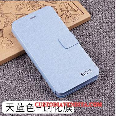 Custodia Huawei Mate 9 Pro Folio Telefono Anti-caduta, Cover Huawei Mate 9 Pro Pelle Macchiati Blu Scuro