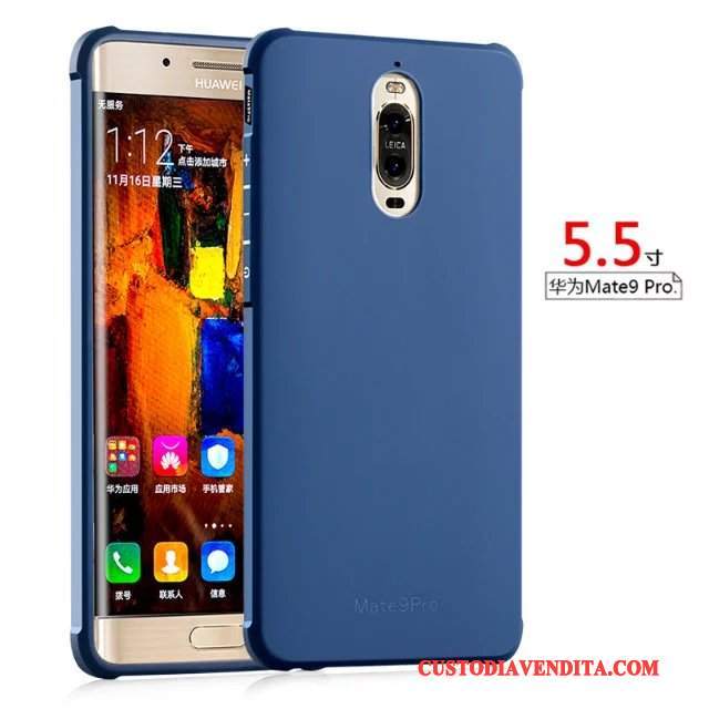 Custodia Huawei Mate 9 Pro Goffratura Morbido Anti-caduta, Cover Huawei Mate 9 Pro Silicone Telefono Tutto Incluso