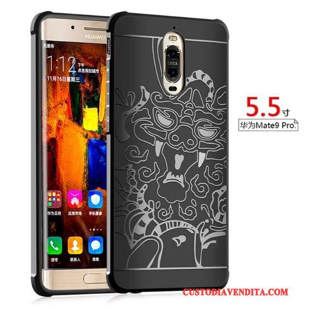 Custodia Huawei Mate 9 Pro Goffratura Morbido Anti-caduta, Cover Huawei Mate 9 Pro Silicone Telefono Tutto Incluso