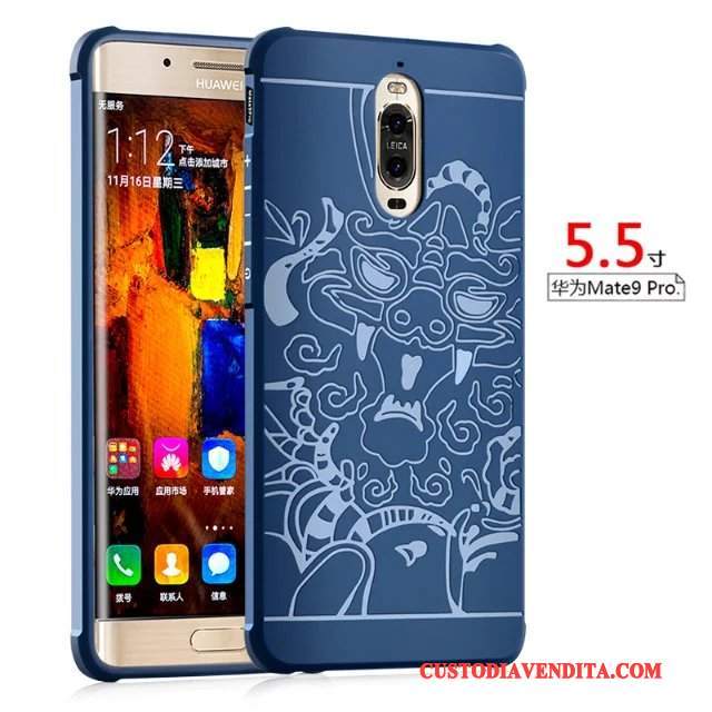 Custodia Huawei Mate 9 Pro Goffratura Morbido Anti-caduta, Cover Huawei Mate 9 Pro Silicone Telefono Tutto Incluso