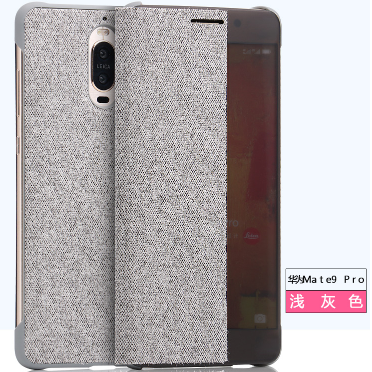 Custodia Huawei Mate 9 Pro Pelle Colore Profondotelefono, Cover Huawei Mate 9 Pro Folio Anti-caduta Grigio