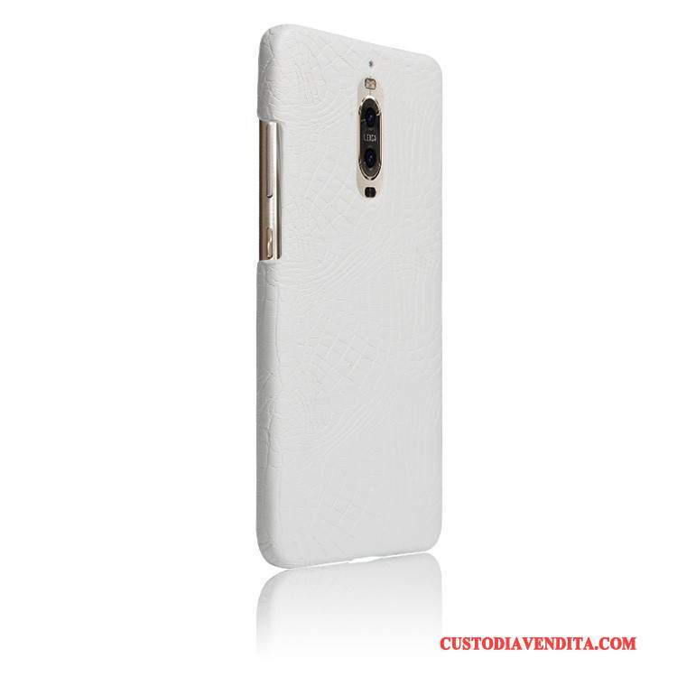 Custodia Huawei Mate 9 Pro Pelle Giallotelefono, Cover Huawei Mate 9 Pro Protezione Modello Coccodrillo