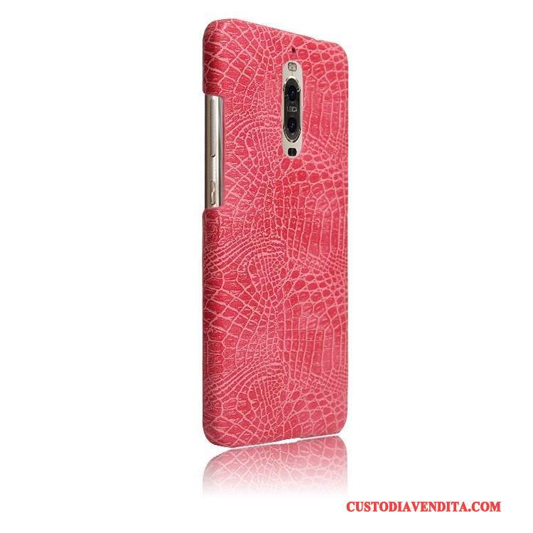 Custodia Huawei Mate 9 Pro Pelle Giallotelefono, Cover Huawei Mate 9 Pro Protezione Modello Coccodrillo