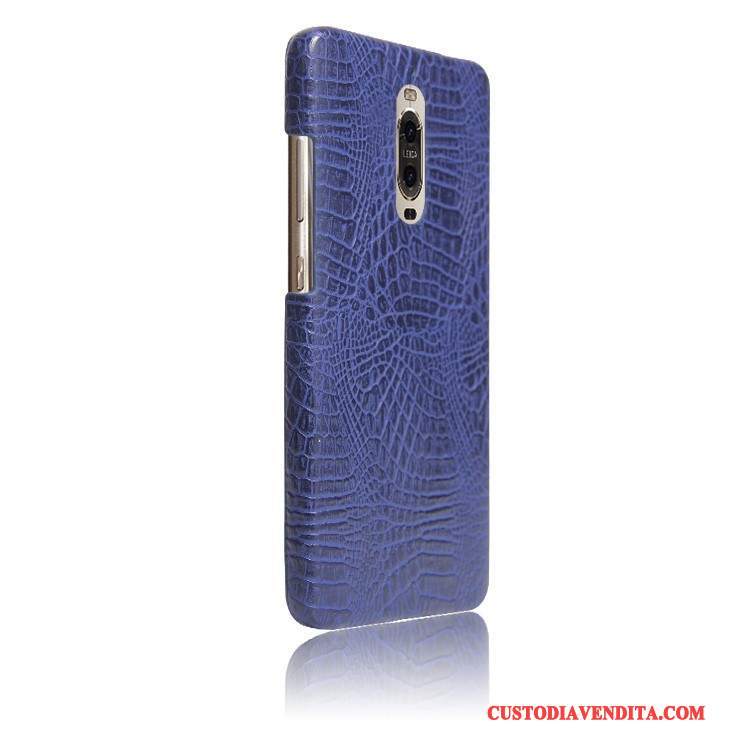 Custodia Huawei Mate 9 Pro Pelle Giallotelefono, Cover Huawei Mate 9 Pro Protezione Modello Coccodrillo