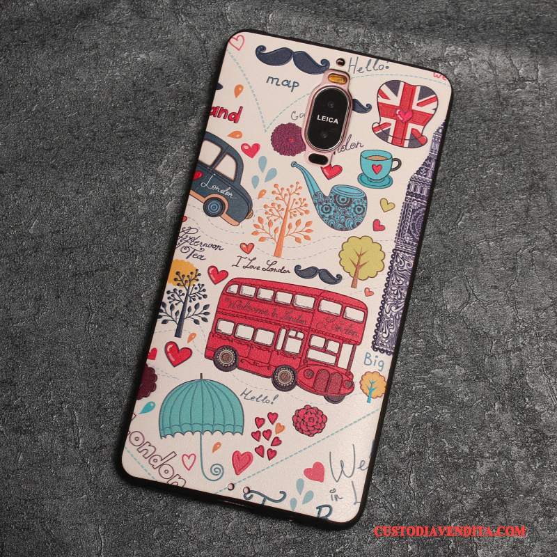 Custodia Huawei Mate 9 Pro Pelle Morbido Nero, Cover Huawei Mate 9 Pro Silicone Sottile