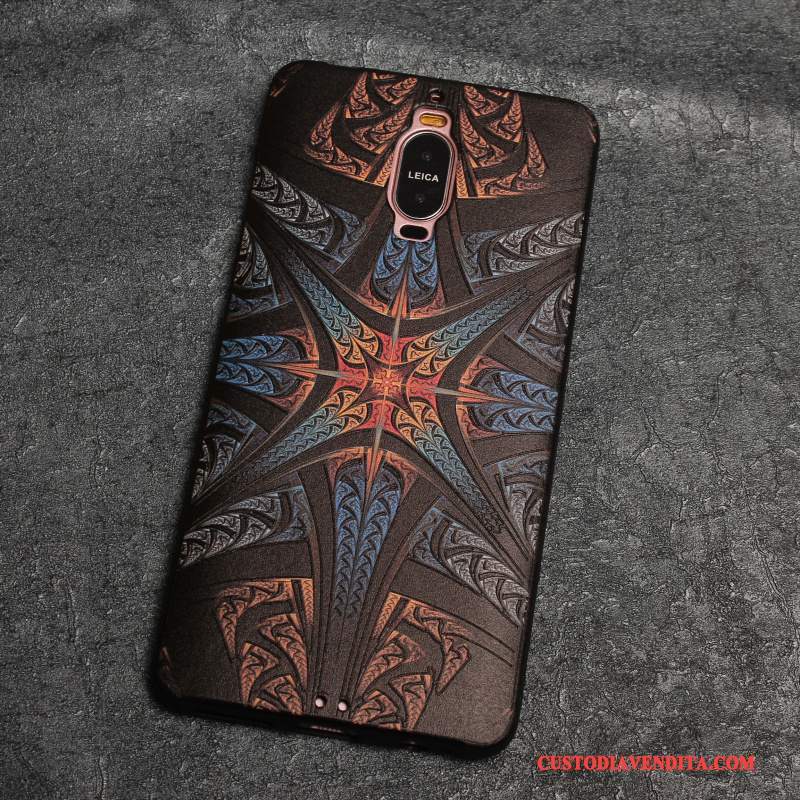 Custodia Huawei Mate 9 Pro Pelle Morbido Nero, Cover Huawei Mate 9 Pro Silicone Sottile