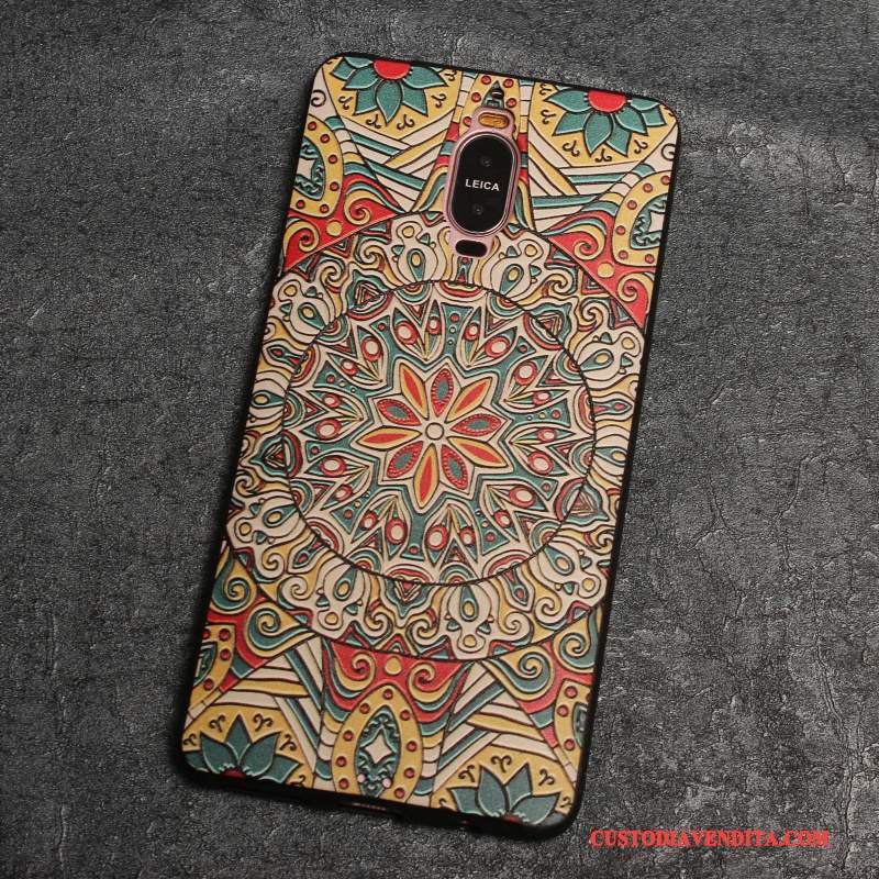 Custodia Huawei Mate 9 Pro Pelle Morbido Nero, Cover Huawei Mate 9 Pro Silicone Sottile