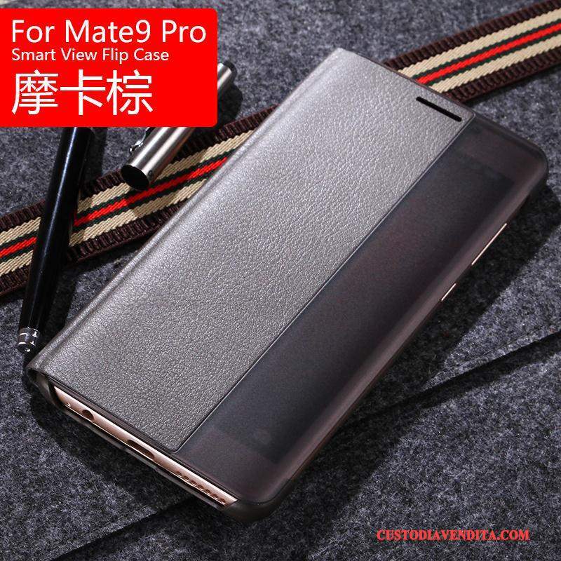 Custodia Huawei Mate 9 Pro Pelle Nerotelefono, Cover Huawei Mate 9 Pro Protezione